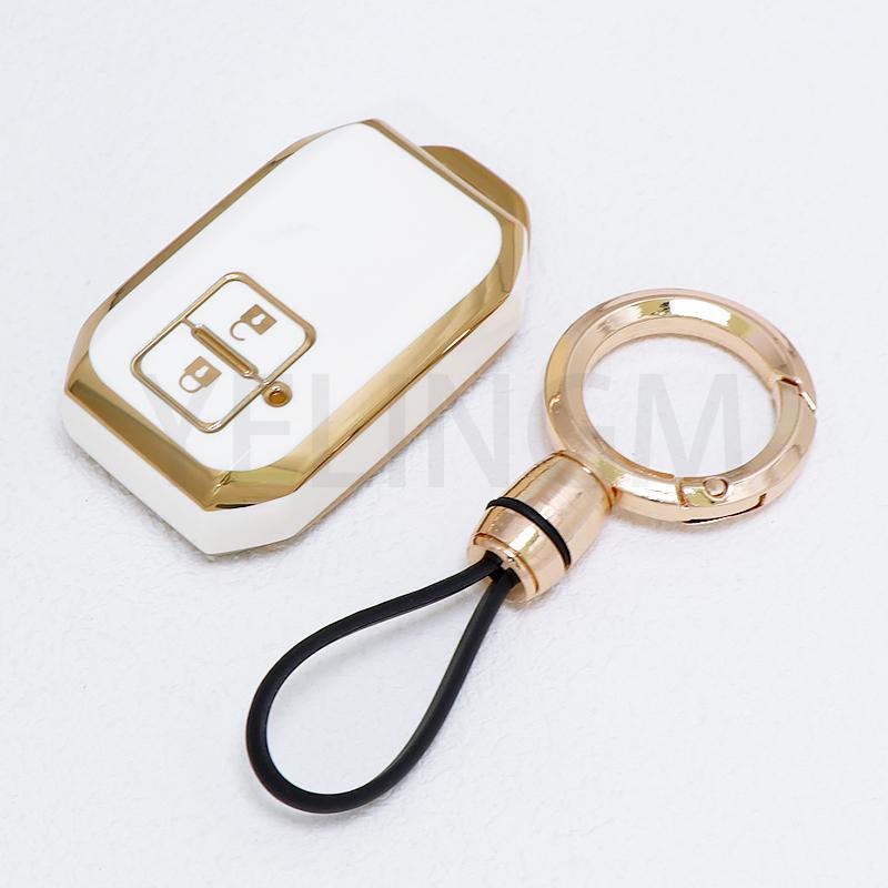 Modne 2-przyciskowe etui z TPU na kluczyk samochodowy z pilotem, osłona, skorupa, brelok dla Suzuki Ertiga Swift Wagon R, chroniony uchwyt, akcesoria bezkluczykowe