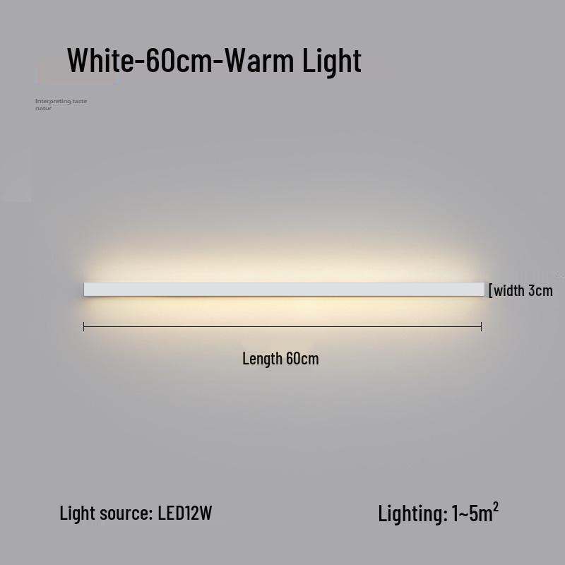 Minimalist Modern Long Strip Wall Lamp for Bedroom, Living Room, or Sofa Side