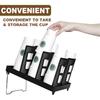 Coffee Cup Holder,Cup and Lid Dispenser with Stand,Disposable Cups Organizer,6 Slots,for Coffee