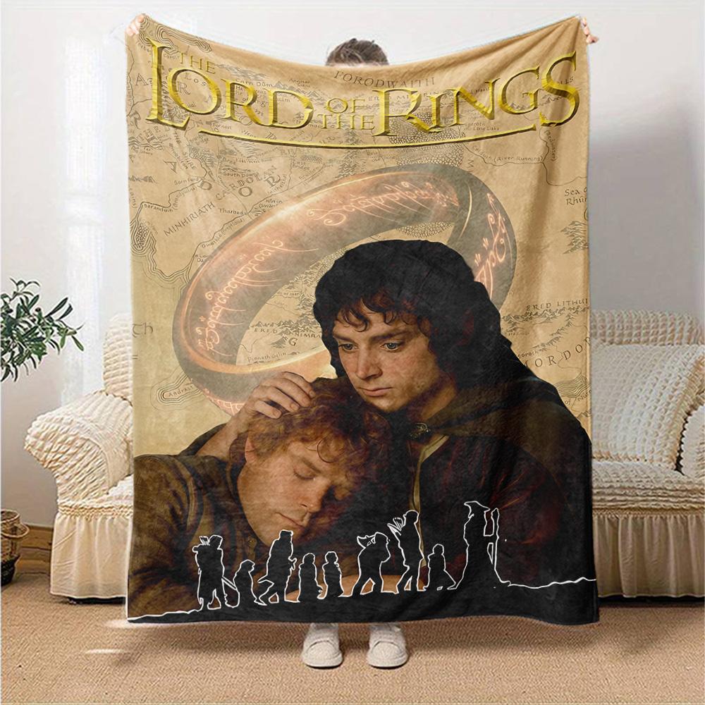1pc Middle-earth Lord of the Rings Flannel Blanket - Soft Warm Throw for Home, Office, TravelL1369