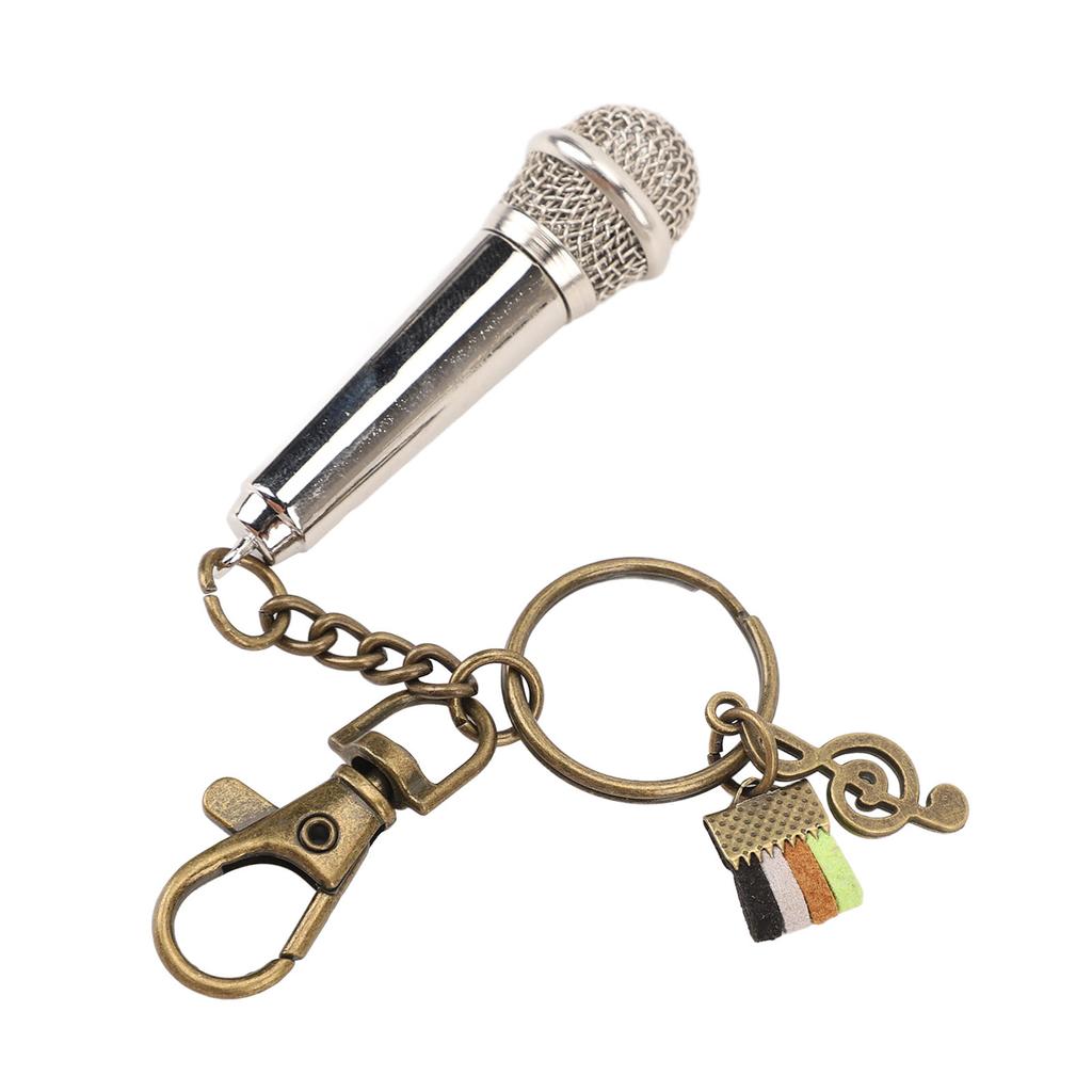 Miniature Mic Model Lifelike Decoration Exquisite Musical Instrument Ornament for Desk Display Shelf