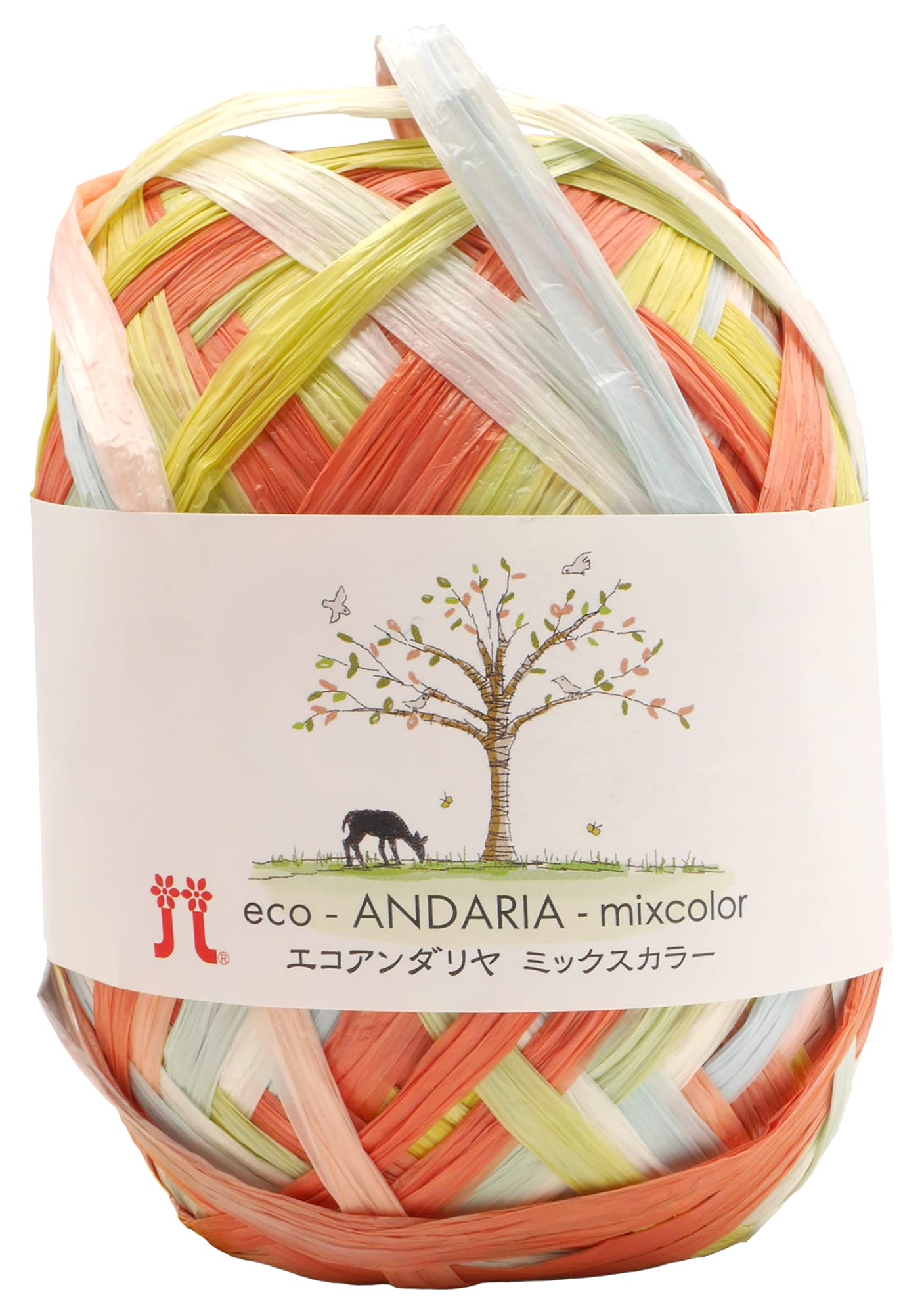 

Hamanaka Hand Knitted Yarn Eco Andaria Mix Color Medium Thick 264 Orange 40g 80m 5 Balls Set 0226 Set COL. Approx.