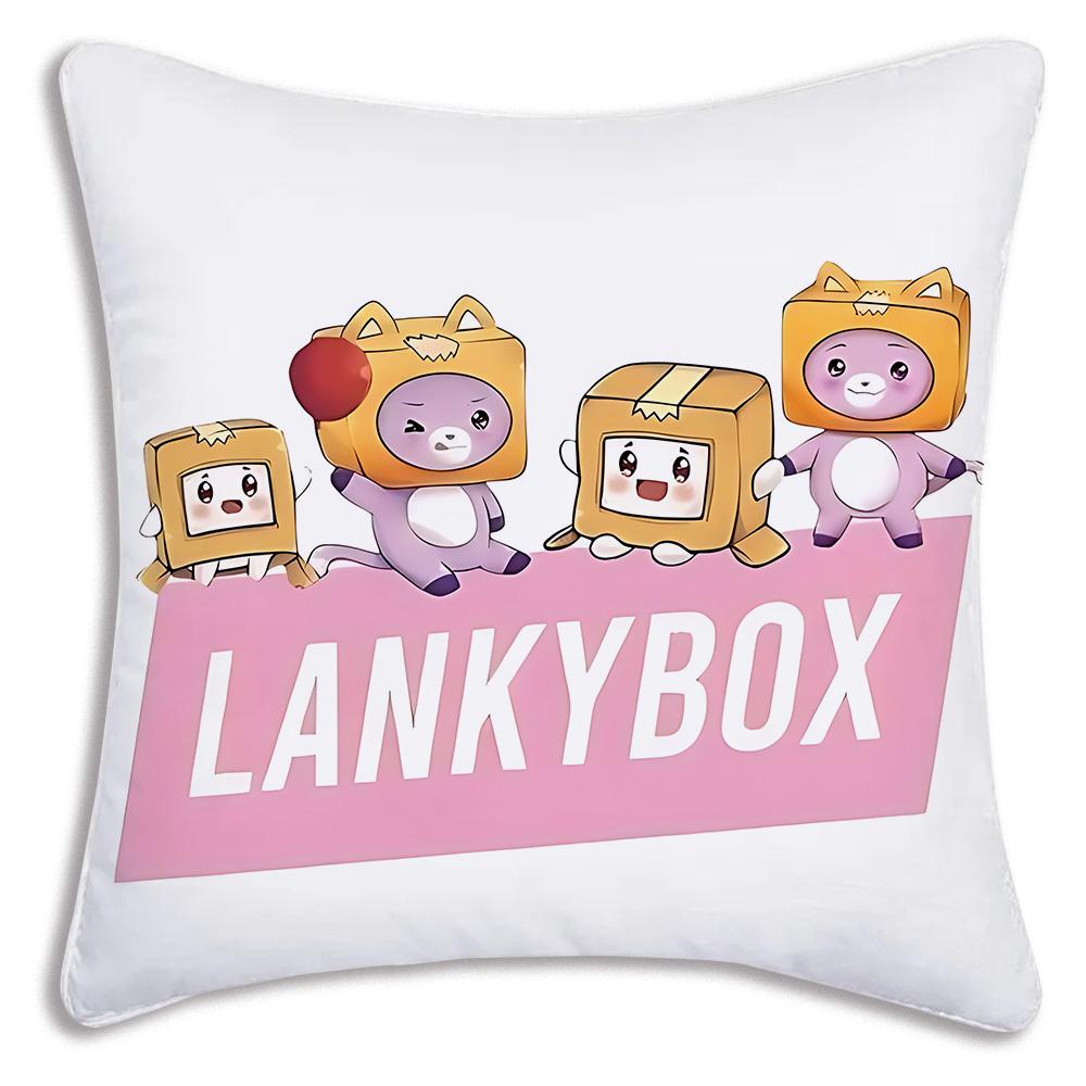 Game Lanky Boxs Pillow Covers Cartoon Sofa Decorative Home Double-sided Printing Short Plush Cute Cushion Cover