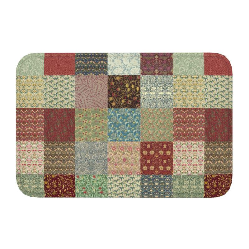 Custom William Morris Compton Floral Art Nouveau Pattern Doormat Bath Door Floor Mat Textile Pattern Toilet Rug Carpet Footpad