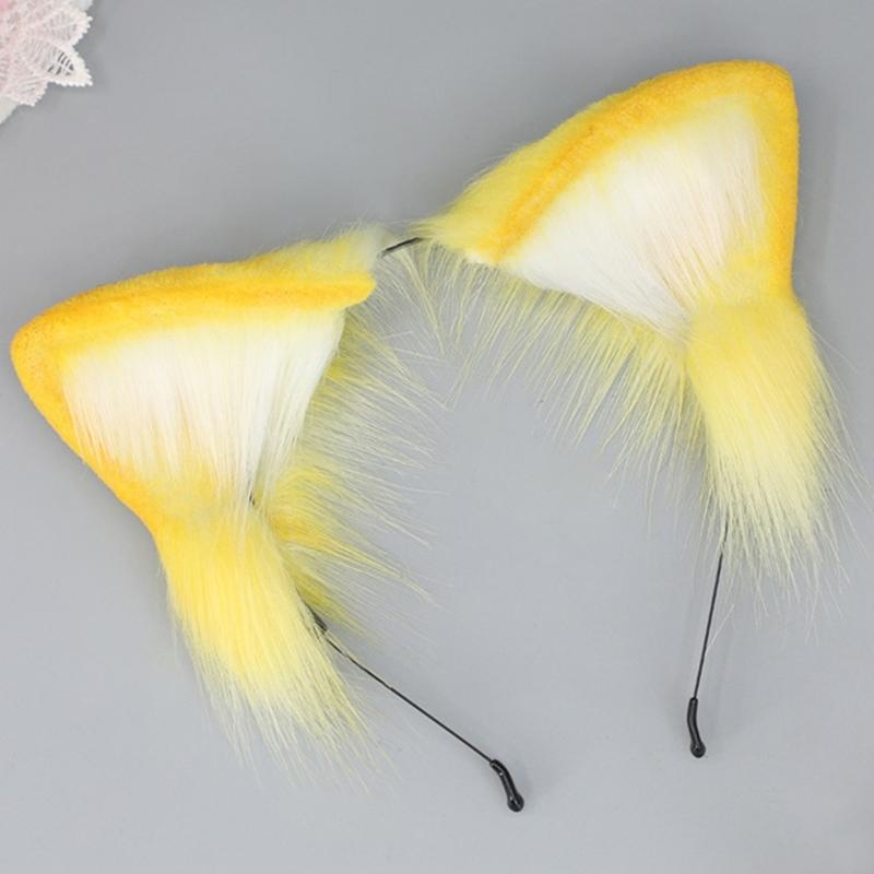 Animal Cosplays Headband Furry Ears Hair Accessories Hair Clip for Women Girls