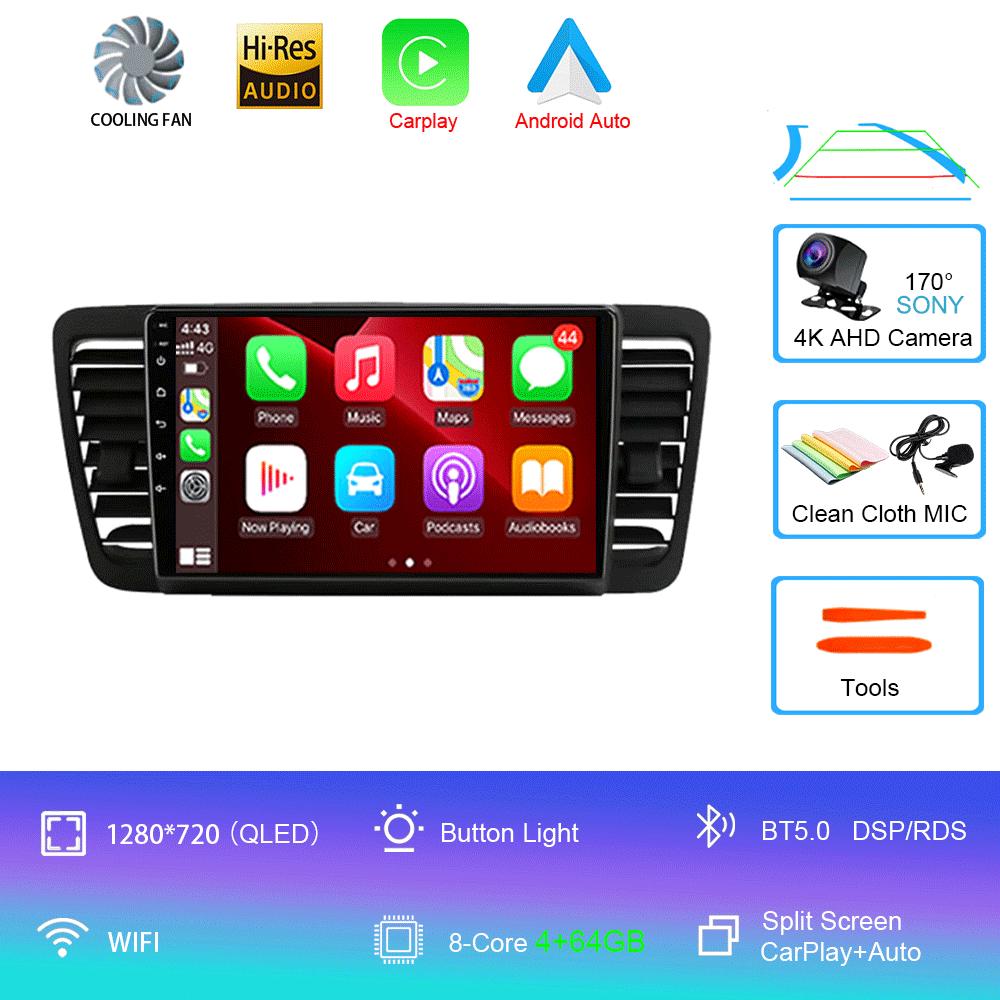 Android 14 For Subaru Outback 3 Legacy 4 2004 2005 - 2009 Auto Car Radio Video Multimedia Player Navigation GPS Carplay 2Din DVD