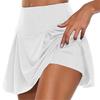 2023 Summer European/American Women's Solid Color Fake Two-piece Leggings Skirt