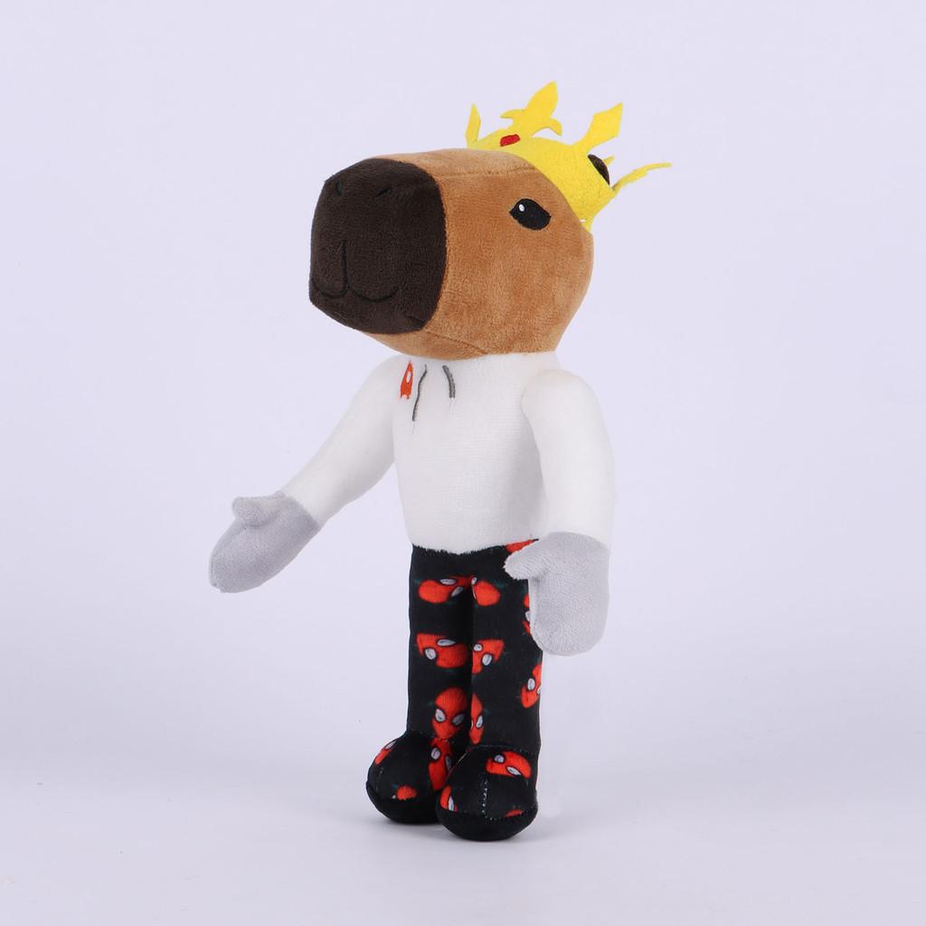 Aquisiblox Capybara Crown Plush Toy Stuffed Animal Doll Decoration Gift 28cm