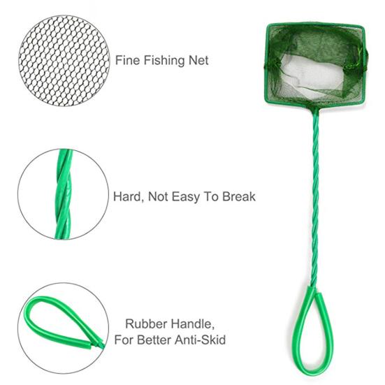 Fish Net Long Handle Strong Bearing Aquarium Accessory Fine Mesh Aquarium Net for Transferring