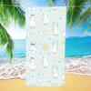 Cute Vacation White Duck Shell Star Print Beach Towel Pool Towel Summer Holiday Swim Outdoor Picnic Outdoor Beach Essential