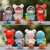 Cute Resin Girl Ornament, Umbrella Collection, Couple Doll Decoration, Home Desktop Dashboard Decoration, Micro Landscape