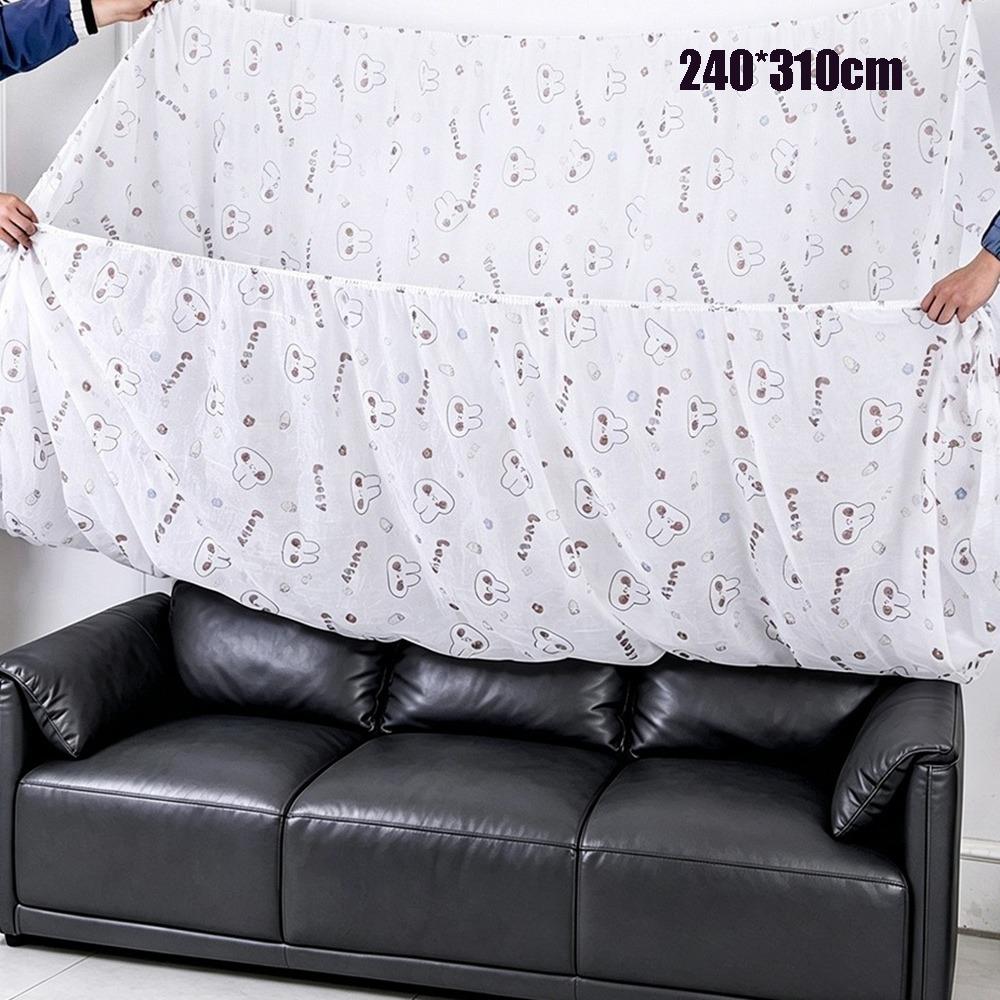 Waterproof Disposable Dust Covers Drawstring Dust Film New Furniture Dust Cover Home Renovation Printing-240*310cm
