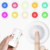 Color RGB Under Cabinet Lights Remote Control Dimmable Wardrobe Night Lamp Wireless Battery LED Light for Kitchen Bedroom Closet