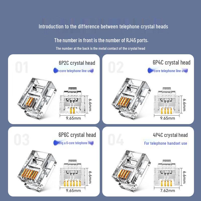 SAMZHE RJ11 Telephone Modular Plugs