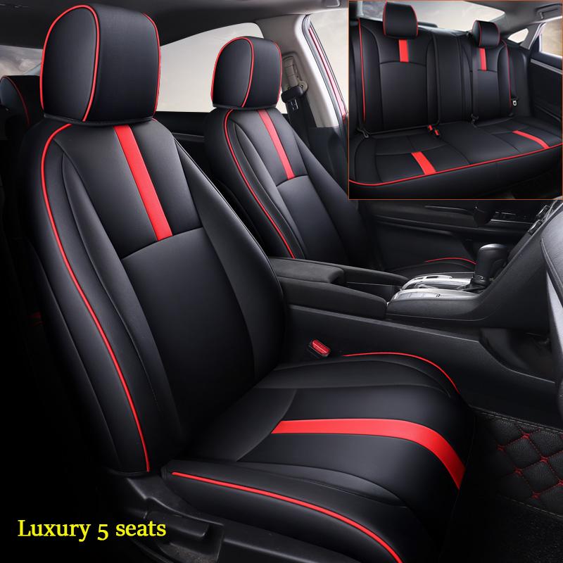 Full Set Car Special Seat Covers For Honda Civic 2016 - 2025 10th generation Seat Cushion High Quality PU Leather Protect Cover