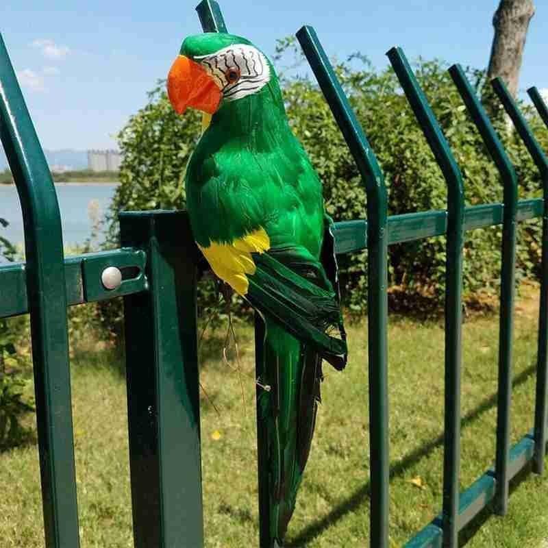 Simulation Parrot Garden Ornaments Creative Feather Lawn Figurine Ornament Animal Bird Outdoor Garden Party Prop Decoration Miniature