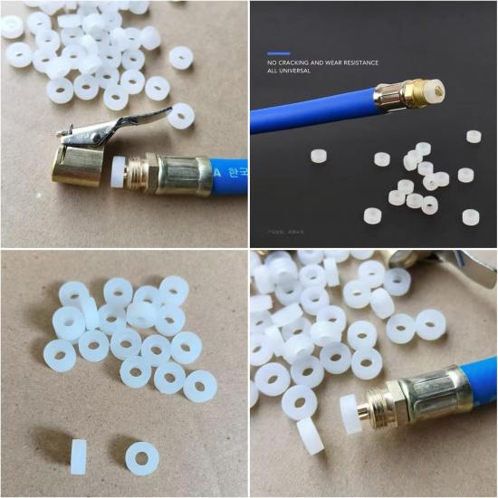 25 Pack Tire Air Chuck Sealing Gasket Replacement Rubber O Ring Pad Seals Washer for Tire Air Chucks with Clip Tire Inflator Nozzle Adapter Electric