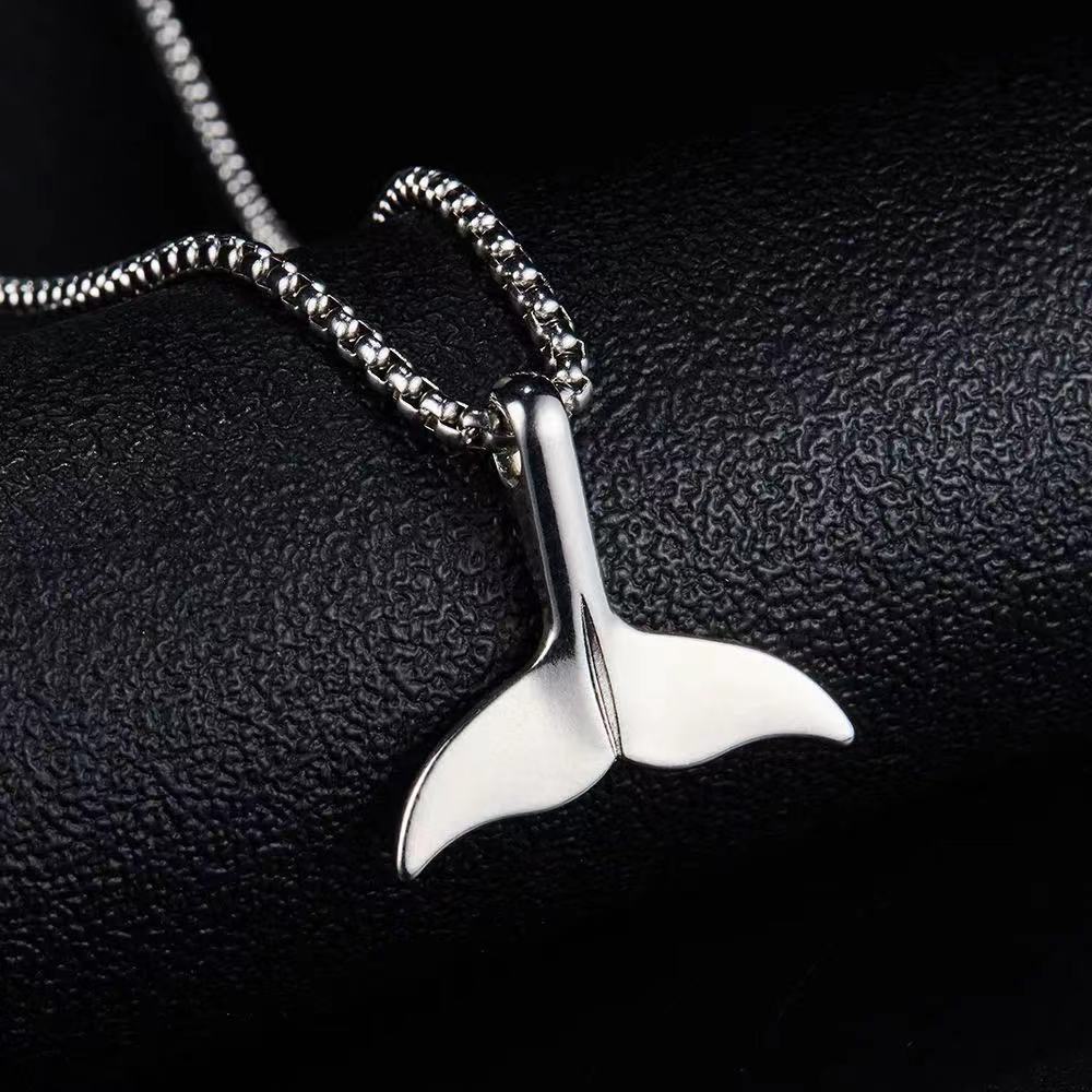 

Trend Whale Tail Pendant Boho Sweater Necklace for Women Dolphin Fishtail Mermaid Copper Plated Collar Zircon Accessories Gift