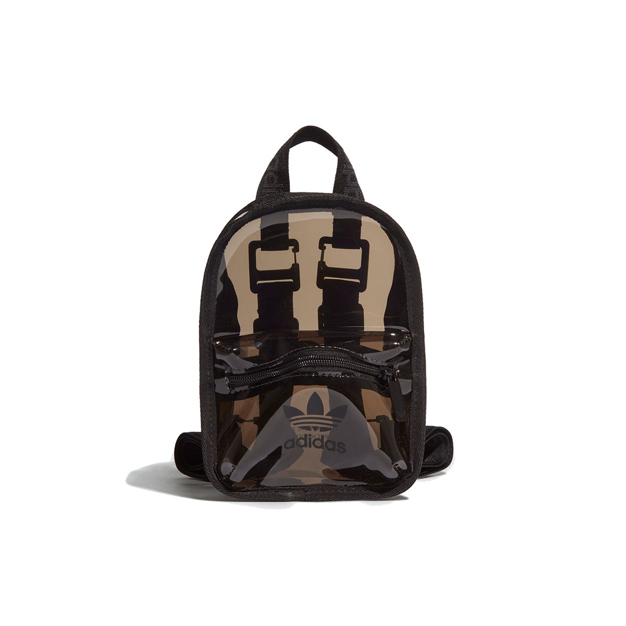 

Adidas Originals Transparent Personality Big Logo Simple Casual Trend Sports Backpack Unisex Backpack Brown Black H51000 Tea Brown/Black
