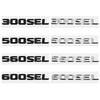 ABS Kovová Samolepka na Auto Zadní Kufr Čísla Písmena Znak pro Mercedes Benz 300SEL 500SEL 560SEL 600SEL Znakové Samolepky Dekorace