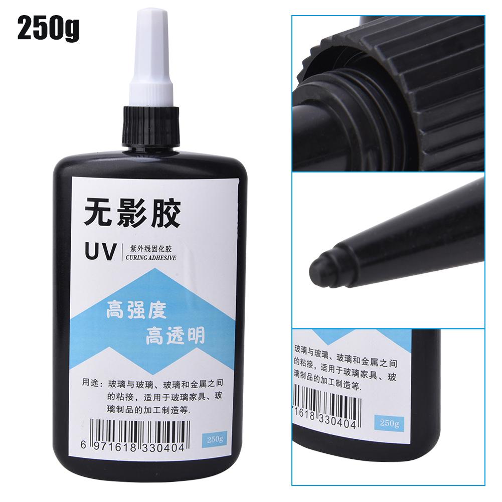 Clear UV Glue Ultraviolet Cure High Strength Adhesive for Glass Coffee Table Crystal Acrylic250g