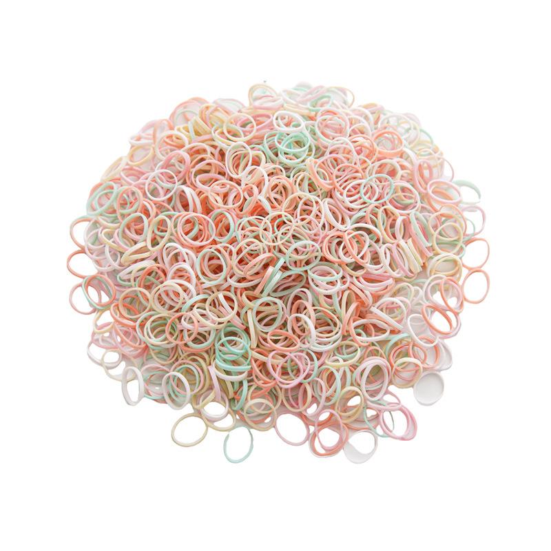 1000 pcs of new-style girls' hair accessory hair bow elastic hair tie disposable rubber band children's product
