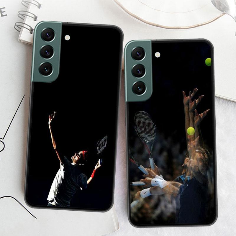 Tennis Racket Tennis Ball Phone Case For Samsung Galaxy S22 S25 Ultra S21 S10 Plus S26 Edge S20 S23 S24 FE Cover Silicone So