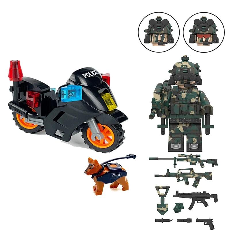 Collection-Boys' Police Commando Minifigure Building Block Toys
