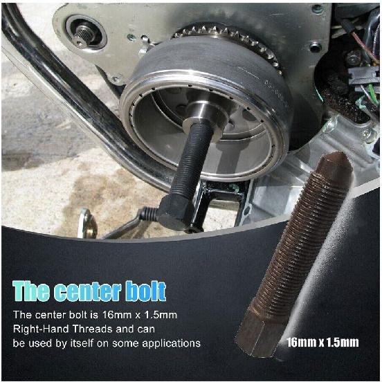 3Way Motorcycle Flywheel Puller Magneto Stator Engine Repair Tool 27mm 28mm 16mm