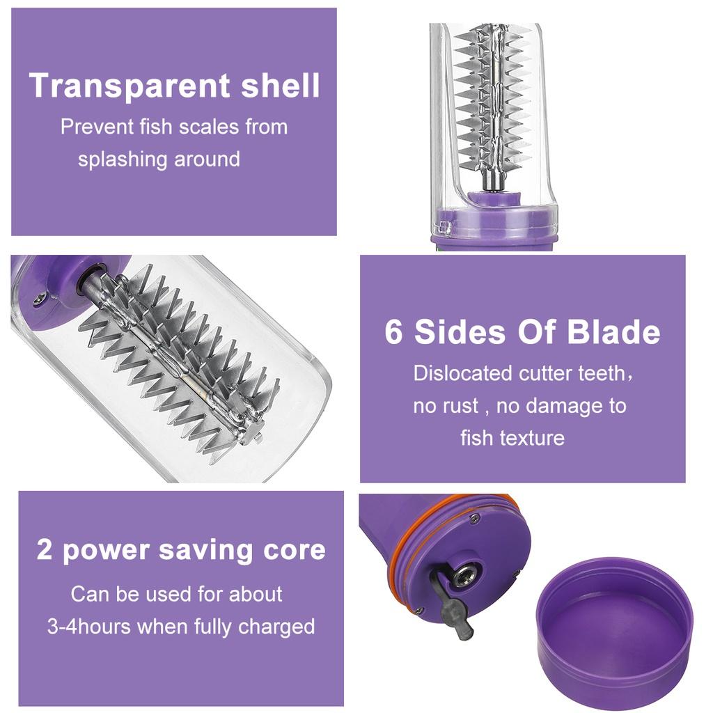 Dobíjecí rybářské váhy Akumulátorové elektrické Škrabka na ryby Čistič Čistič Čistič Odvápňovač Škrabka Nářadí na mořské plody