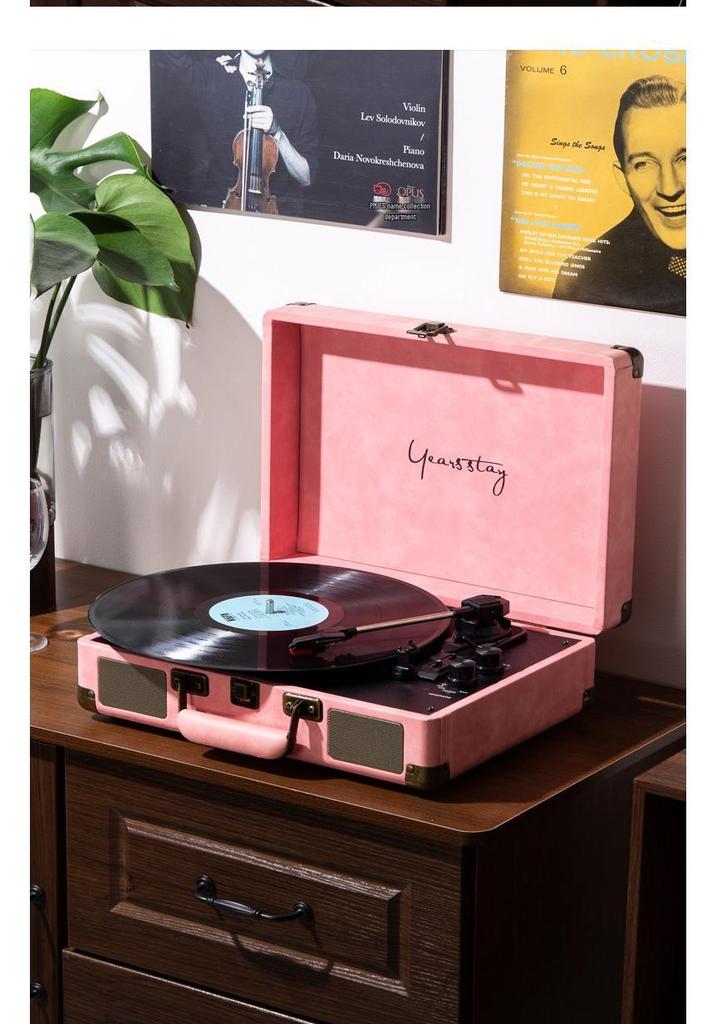 Portable Retro Bluetooth Vinyl Turntable and Multifunctional Speaker