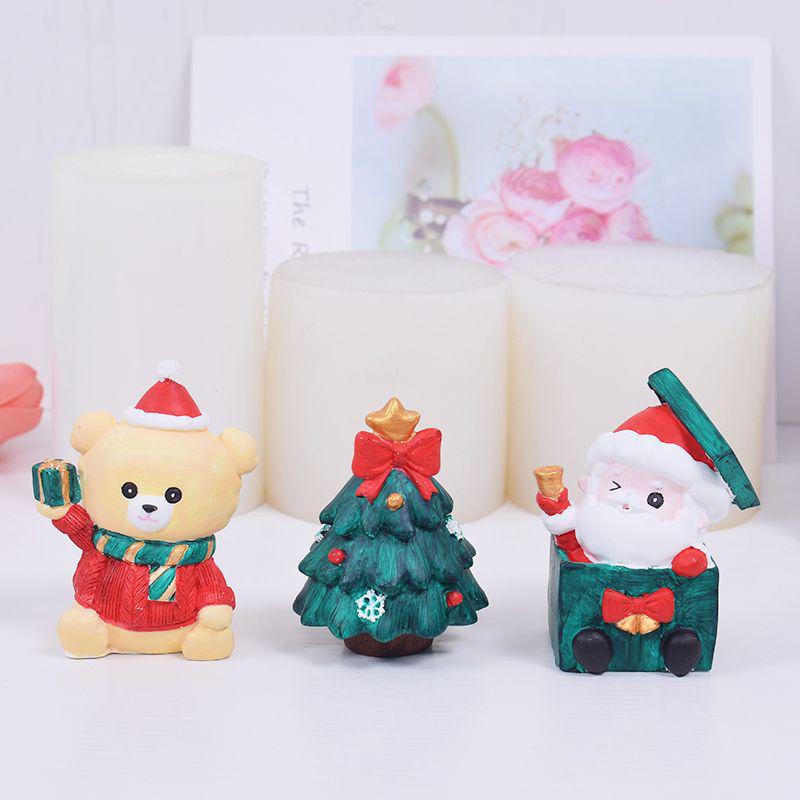 

DIY 3D Snowman & Tree Plaster Doll for Coloring - Aromatherapy & Graffiti White Embryo