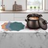 Posavasos de Silicona Impermeable de Grado Alimenticio, Aislante Térmico, Espesorado, Antideslizante para Mesa, Salvamanteles Resistente al Agua