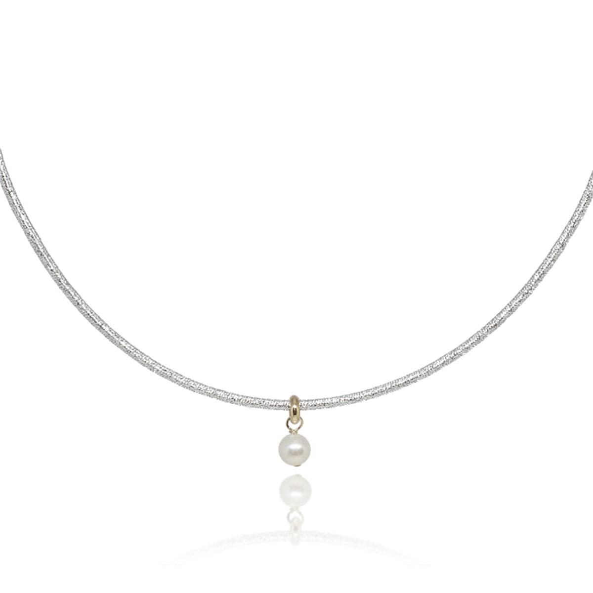 

Adult Healing Bellissimo Magnetic Necklace with Bellissimo Freshwater Pearl Pendant [Antel] (Silver) срібний