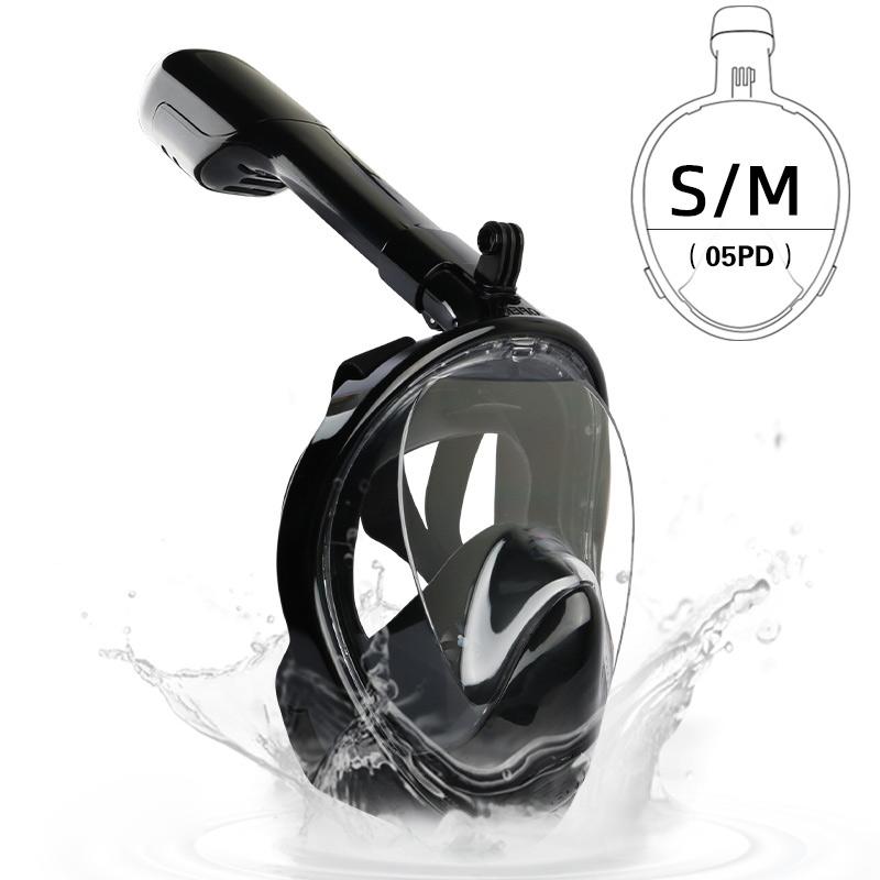 Maschera Integrale Da Snorkeling Pieghevole Per Adulti – Vista Panoramica 180°, Sistema Dry Top, Antiappannamento, Antiperdite, Con Borsa Rete