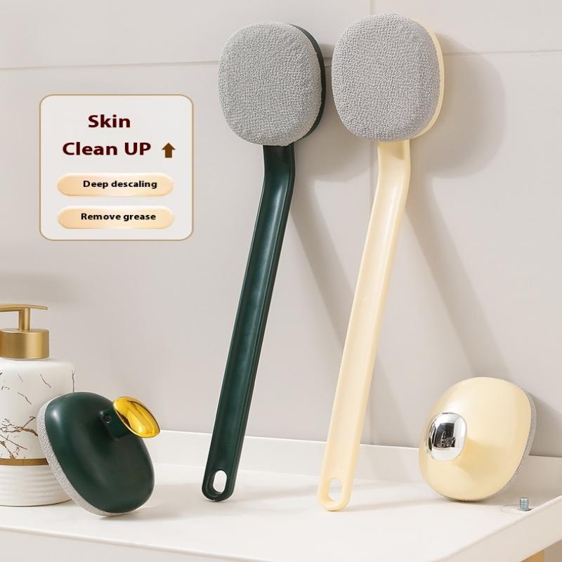 Bath Soft Back Scrubber Brush Bath Shower Scrubbing Brush With Handle Exfoliating Scrub Skin Massager Bath Supplies