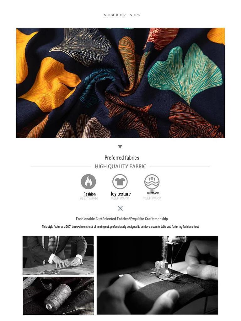 New Arrival Summer Cotton-Silk Knee-Length Loose Plus Size Short-Sleeved Dress for Mom