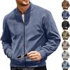 Herren einfarbige Wildleder-Reißverschlussjacke – Lässiger Retro-Stil Langarm-Strickjacke für den Herbst