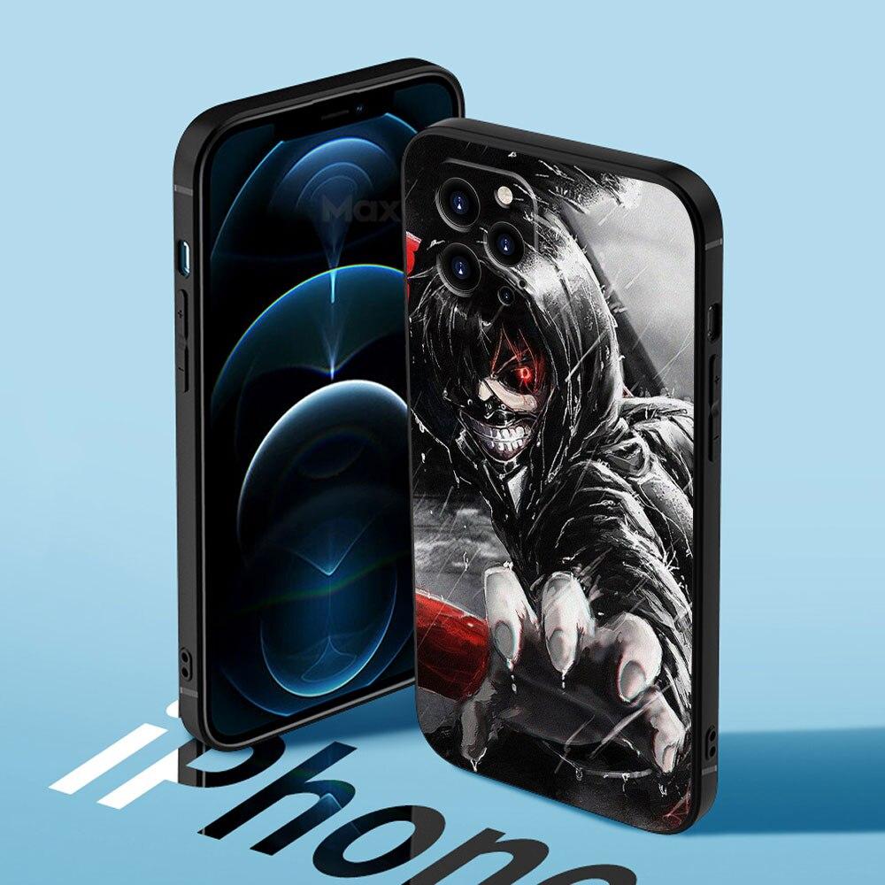 Black Case For iPhone XS 13 Pro Max 8 Plus 11 7 XR 12 14 X Mini 5 6 6S 5S SE2 SE2022 Anime Manga Tokyo Ghouls