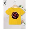 European size Boys round-neck short-sleeved T-shirt with creative pattern print