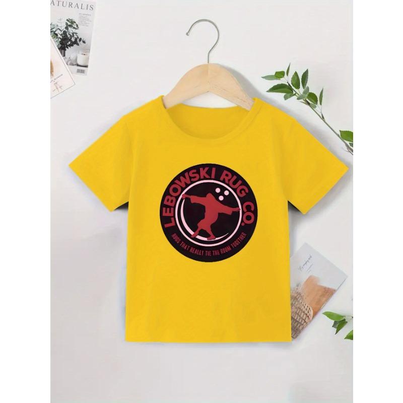 European size Boys round-neck short-sleeved T-shirt with creative pattern print