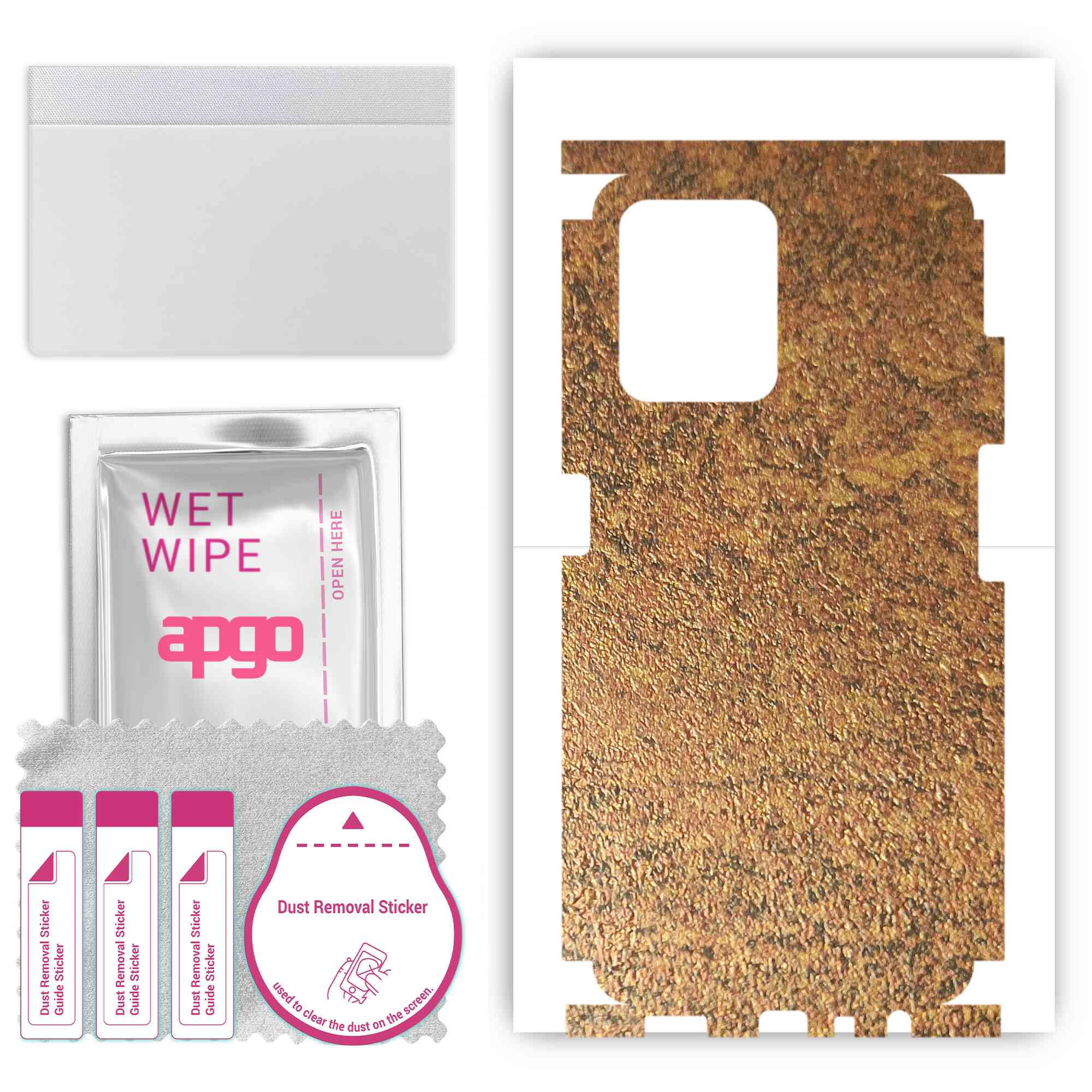 

apgo Protective Skin Sticker for the back+sides compatible with Realme C35, Full Wrap Film, Foil, Vinyl - Pattern Rusty Copper