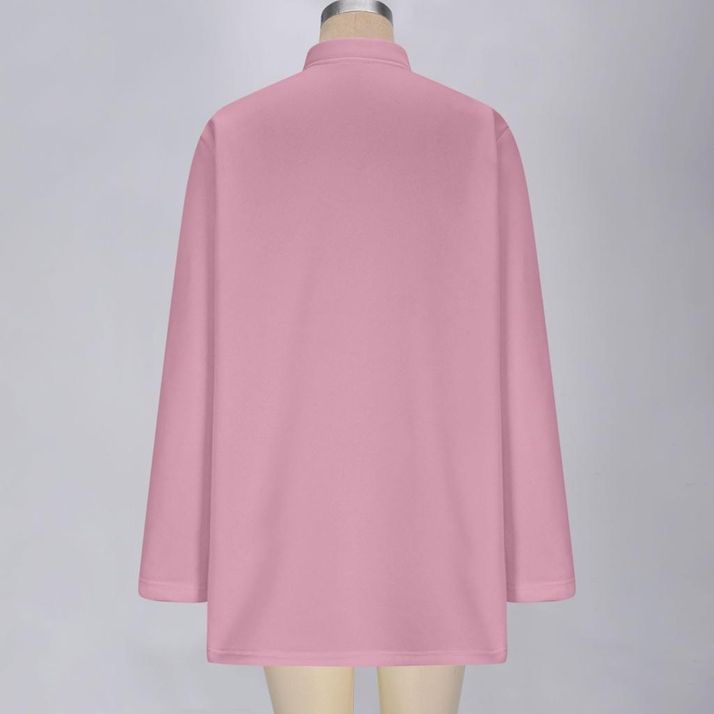 Women's Fashionable Solid Color Long Sleeved Casual Pullover Sweatshirt Top