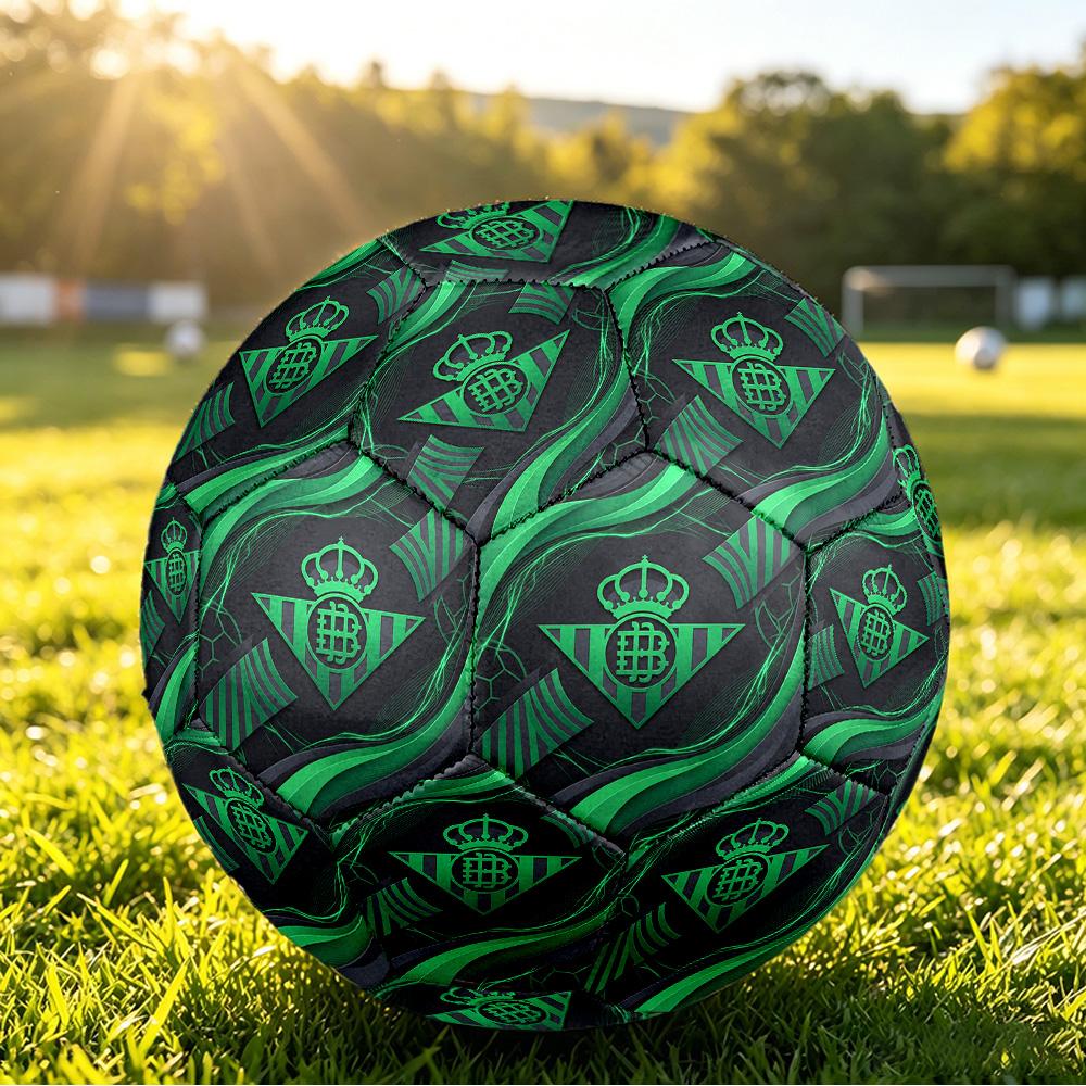 Real Betis FootballPrinted Size 5 Soccer Bll, Anti Slip Adult Match Football Souvenir for Football Fans