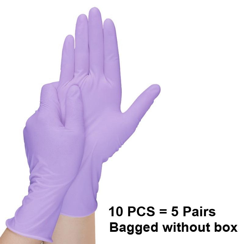 

10/20/50/100PCS Purple Disposable Nitrile Gloves,Waterproof Latex Free,For Household Cleaning Food Safe Protective Work Gloves S