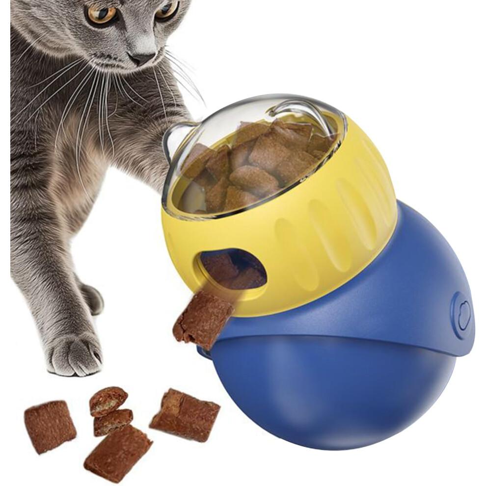 Cat Dispenser with Slow Feeding Design, Interactive Indoor Cat Feeder Ball for Mental Stimulation
