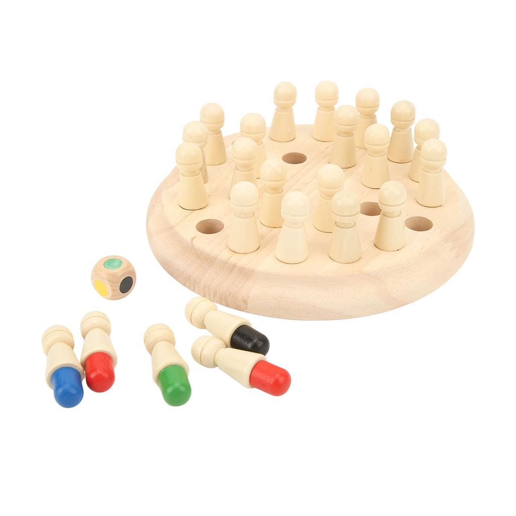 Memory Match Stick Chess Wooden Color Memory Board Early Education Intelligence Logic Development