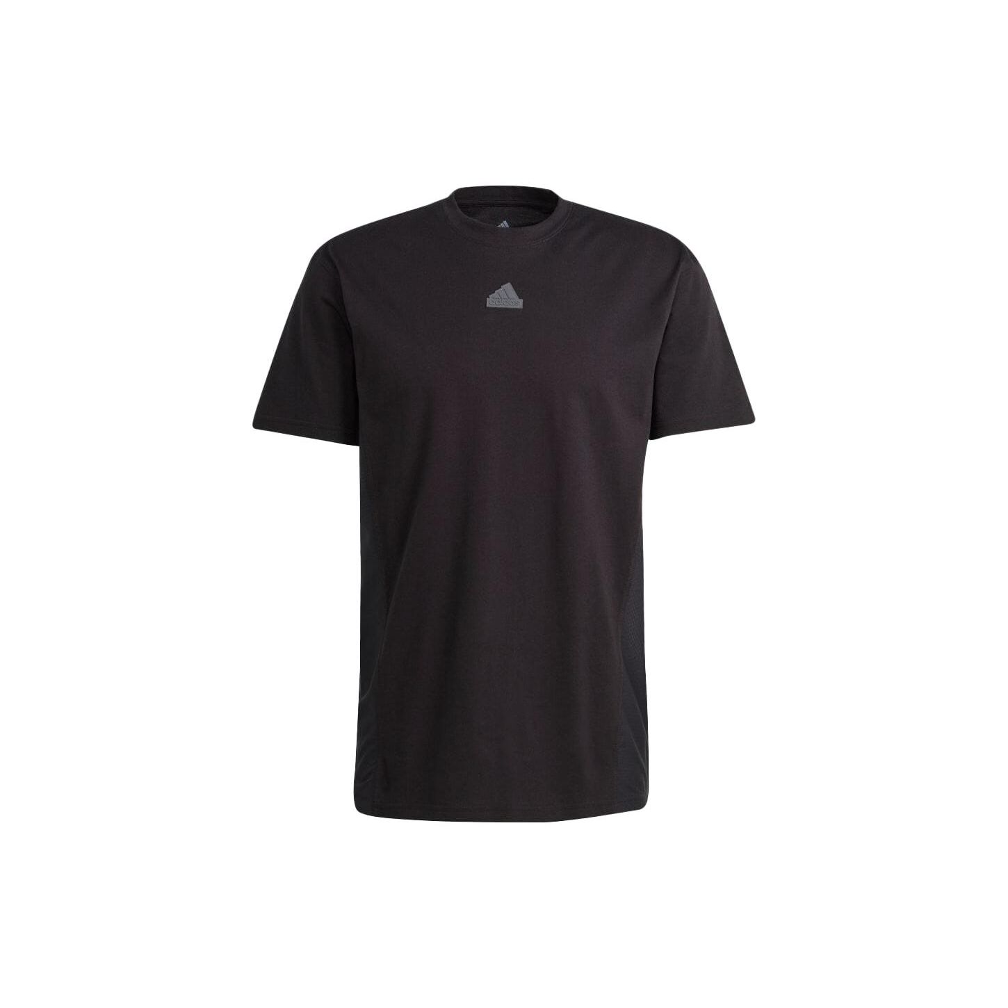 

Adidas Solid Color Logo Round Neck Short Sleeve T-Shirt Men Tops Black IC9723 L