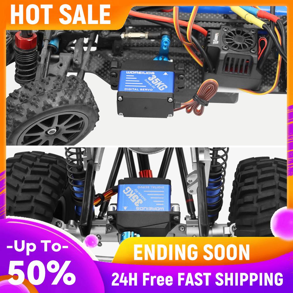 

35kg RC Model Digital Servo with Arm Kits IP66 Waterproof Digital Steering Gear Replacement Parts for 1/10 1/8 RC Car Robot Boat China Mainland