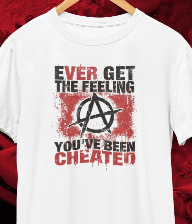 Feeling Cheated Punk Rock T-Shirt /Retro Pistols Crass Anarchy Peace Protest Tee 2XL